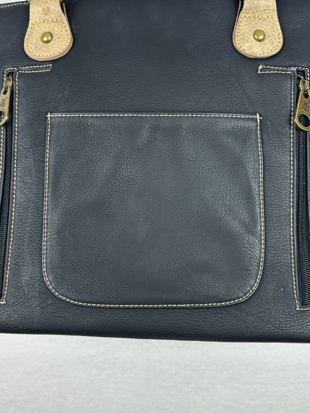 AMERICAN BLING WESTERN CONCEALED CARRY PURSE EMBROIDERED TURQUOISE DESIGN, BLACK - Picture 8 of 12